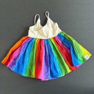 Maddy James White Top‎ Wrap Rainbow Flared Skirt Sun Dress Summer 18 Mo Toddler